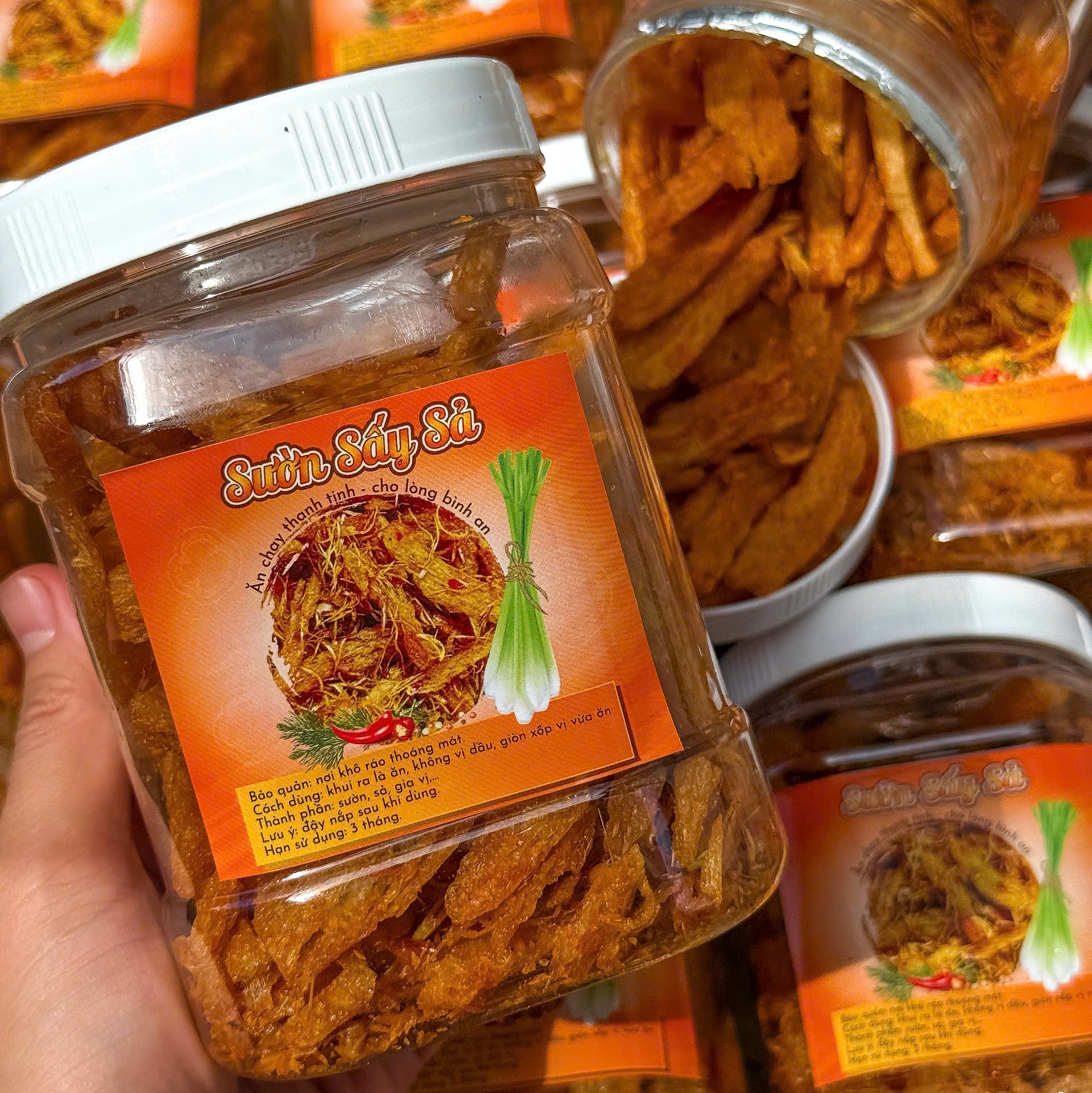 Sườn Chay Sấy Xả Ớt Giòn Cay Đậm Vị 250gr