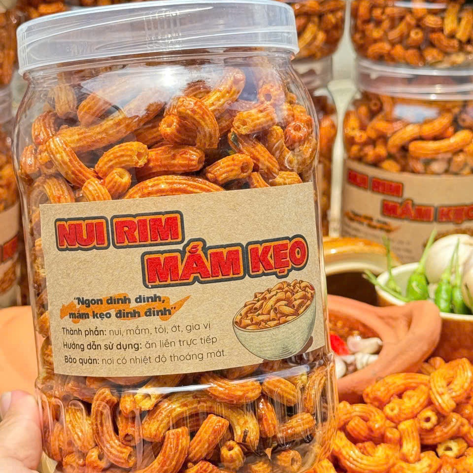 Nui Rim Mắm Kẹo Giòn Tan Siêu Ngon 500gr