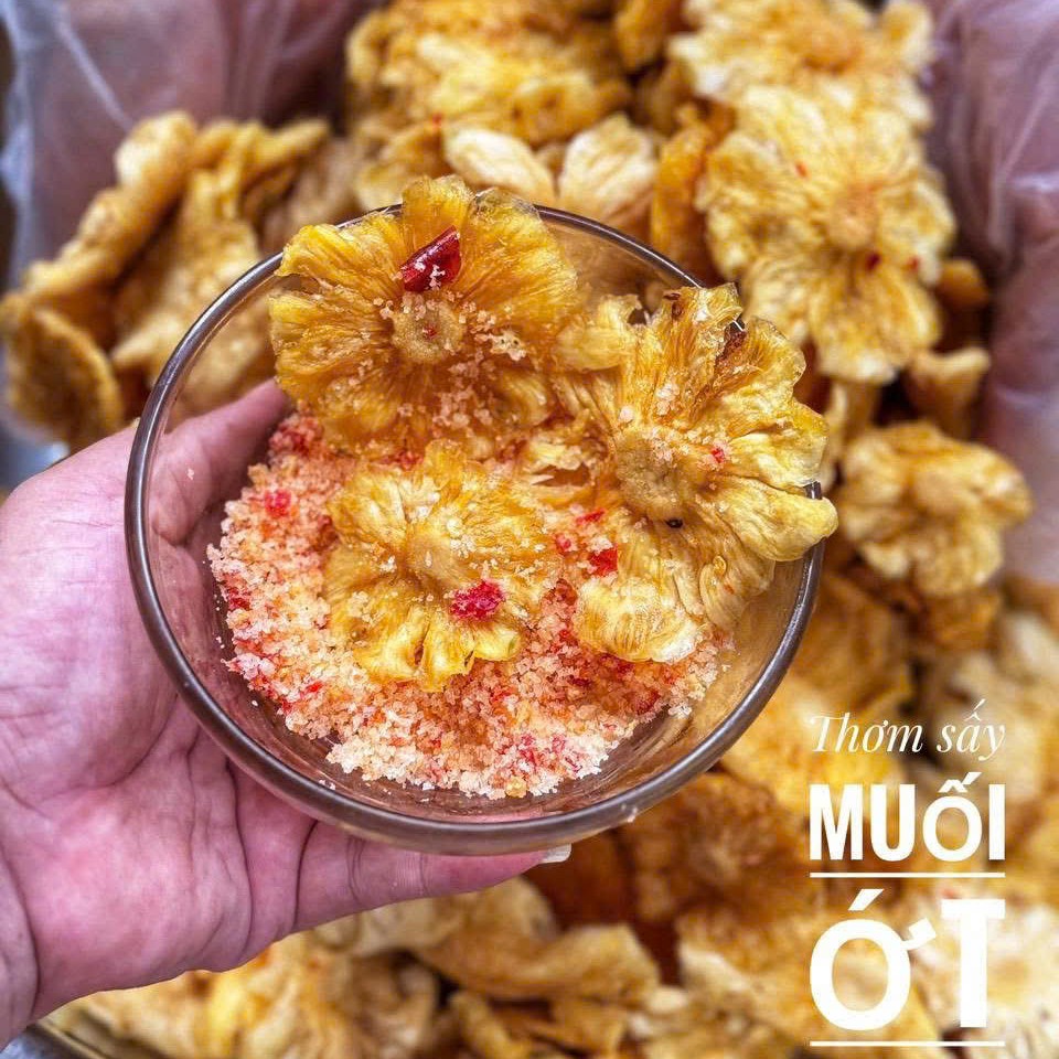 Thơm Sấy Dẻo Muối Ớt Chua Cay Mặn Ngọt Thơm Ngon Lạ Miệng 300gr
