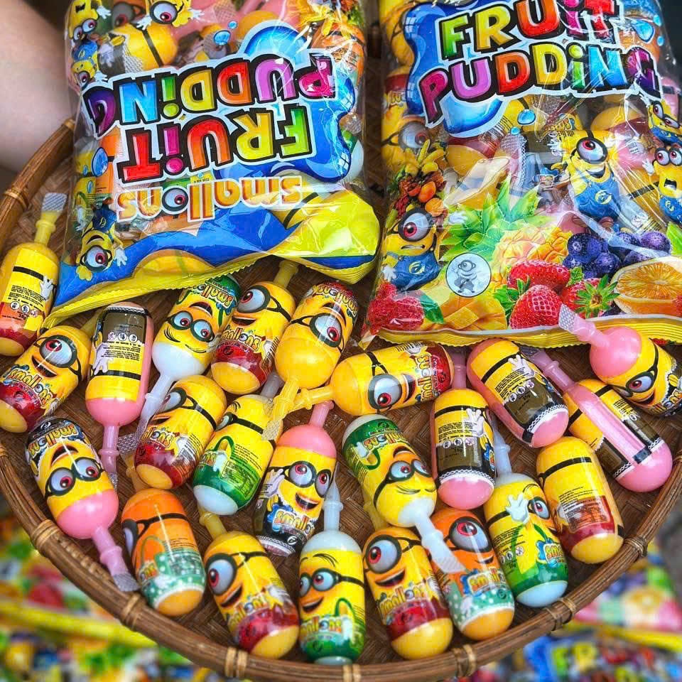 Thạch Trái Cây Minions Fruit Pudding HongKong 840gr (35g * 24 Cái)