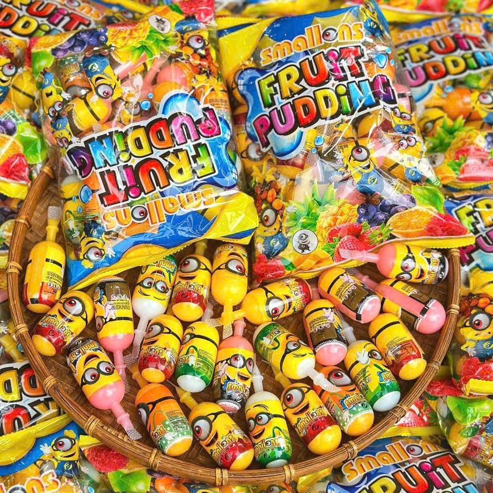 Thạch Trái Cây Minions Fruit Pudding HongKong 840gr (35g * 24 Cái)