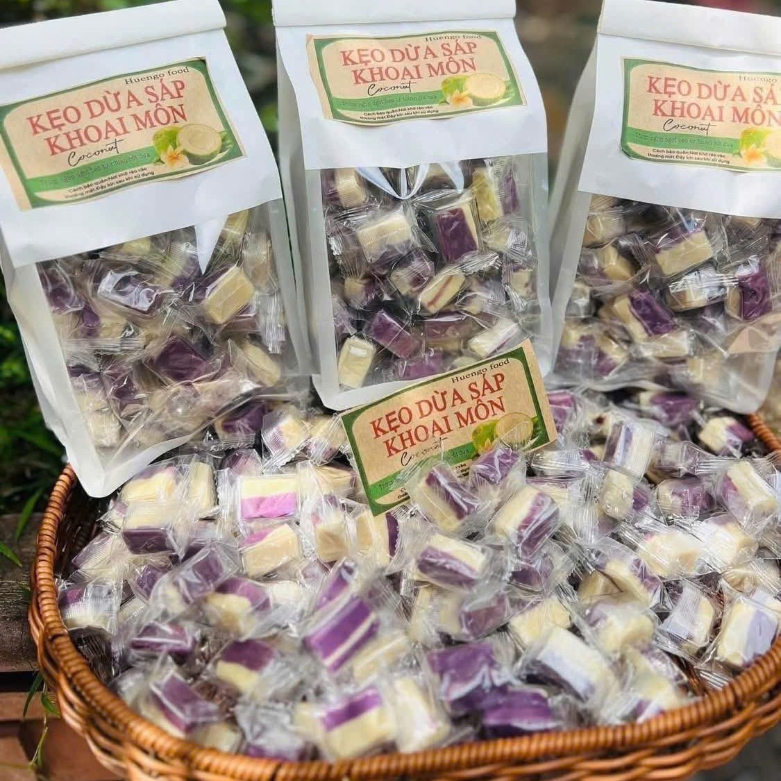 Kẹo Dừa Sáp Khoai Môn – Ngọt Thanh, Béo Ngậy, Bùi Mịn 500gr