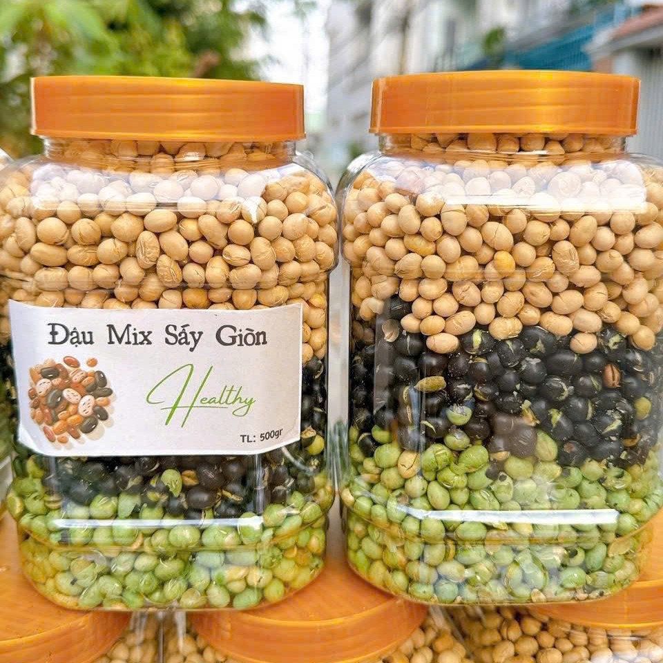 Đậu Mix 3 Loại Đậu Sấy Giòn – Ăn Vặt Lành Mạnh, Tốt Cho Sức Khỏe 850g