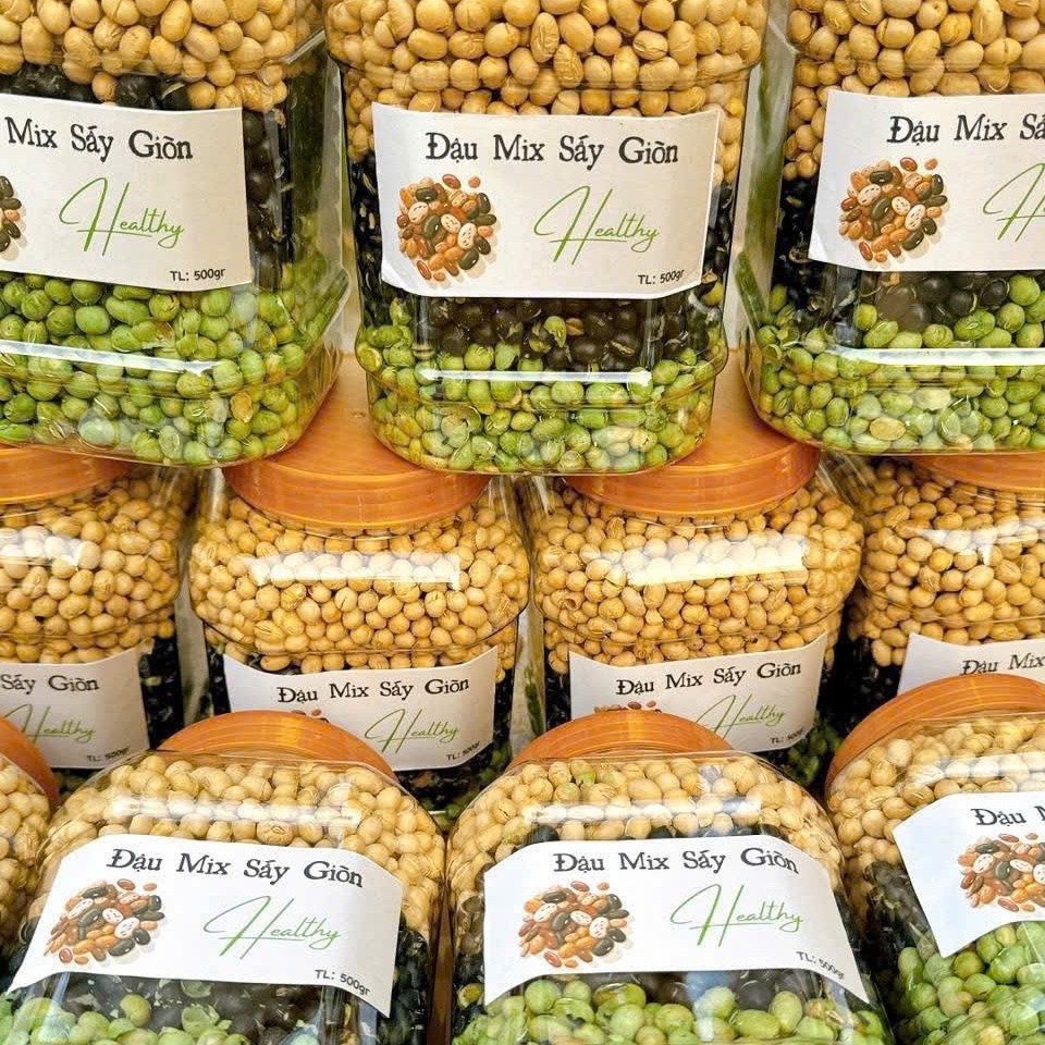 Đậu Mix 3 Loại Đậu Sấy Giòn – Ăn Vặt Lành Mạnh, Tốt Cho Sức Khỏe 850g