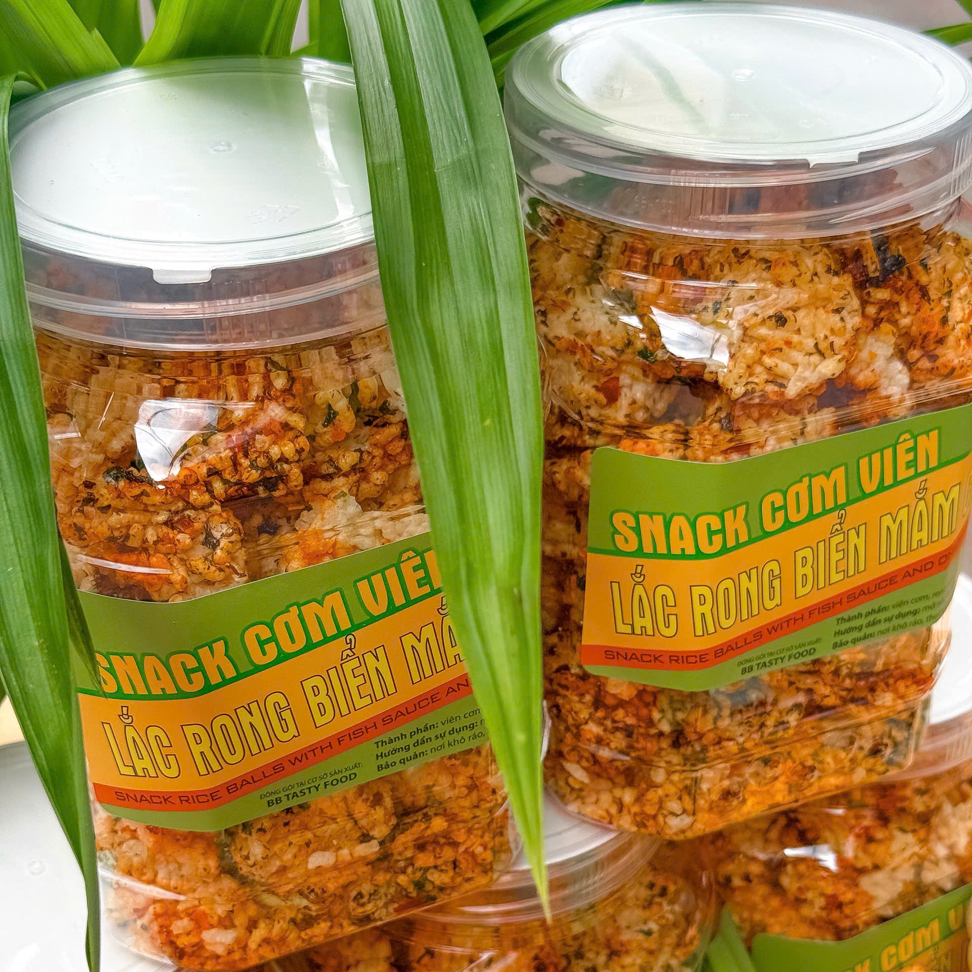 Snack Cơm Viên Lắc Rong Biển Mắm Giòn Rụm Chuẩn Vị, Ăn Là Ghiền 400gr