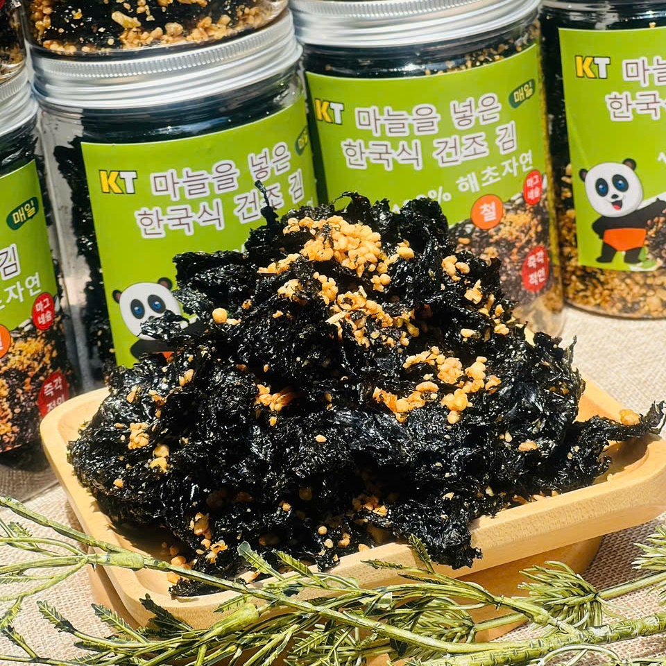 Rong Biển Cháy Tỏi Khô Siêu Giòn Siêu Ngon Ăn Là Ghiền 250gr