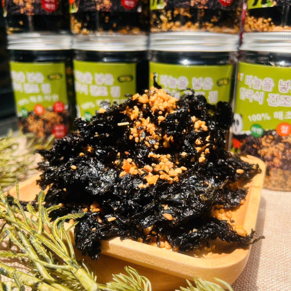 Rong Biển Cháy Tỏi Khô Siêu Giòn Siêu Ngon Ăn Là Ghiền 250gr