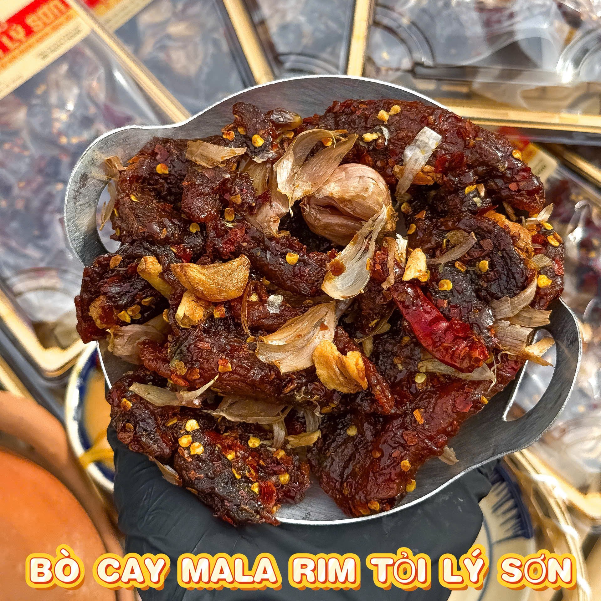 Khô Bò Cay Mala Rim Tỏi Lý Sơn Đậm Đà Vị Ngon Cay Khó Cưỡng 300gr