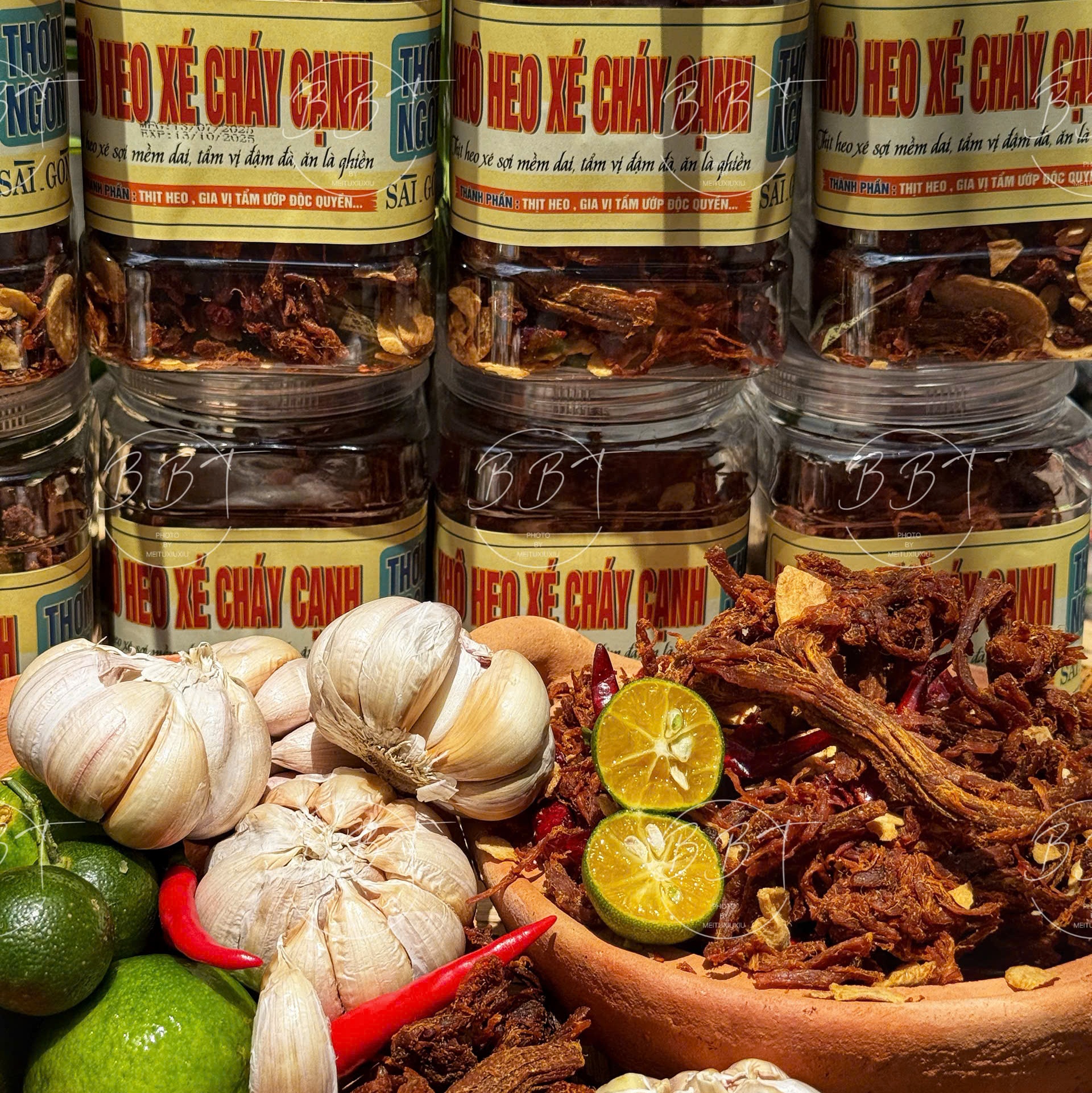 Khô Heo Xé Cháy Cạnh Giòn Ngon Chuẩn Vị Nhà Làm 300gr