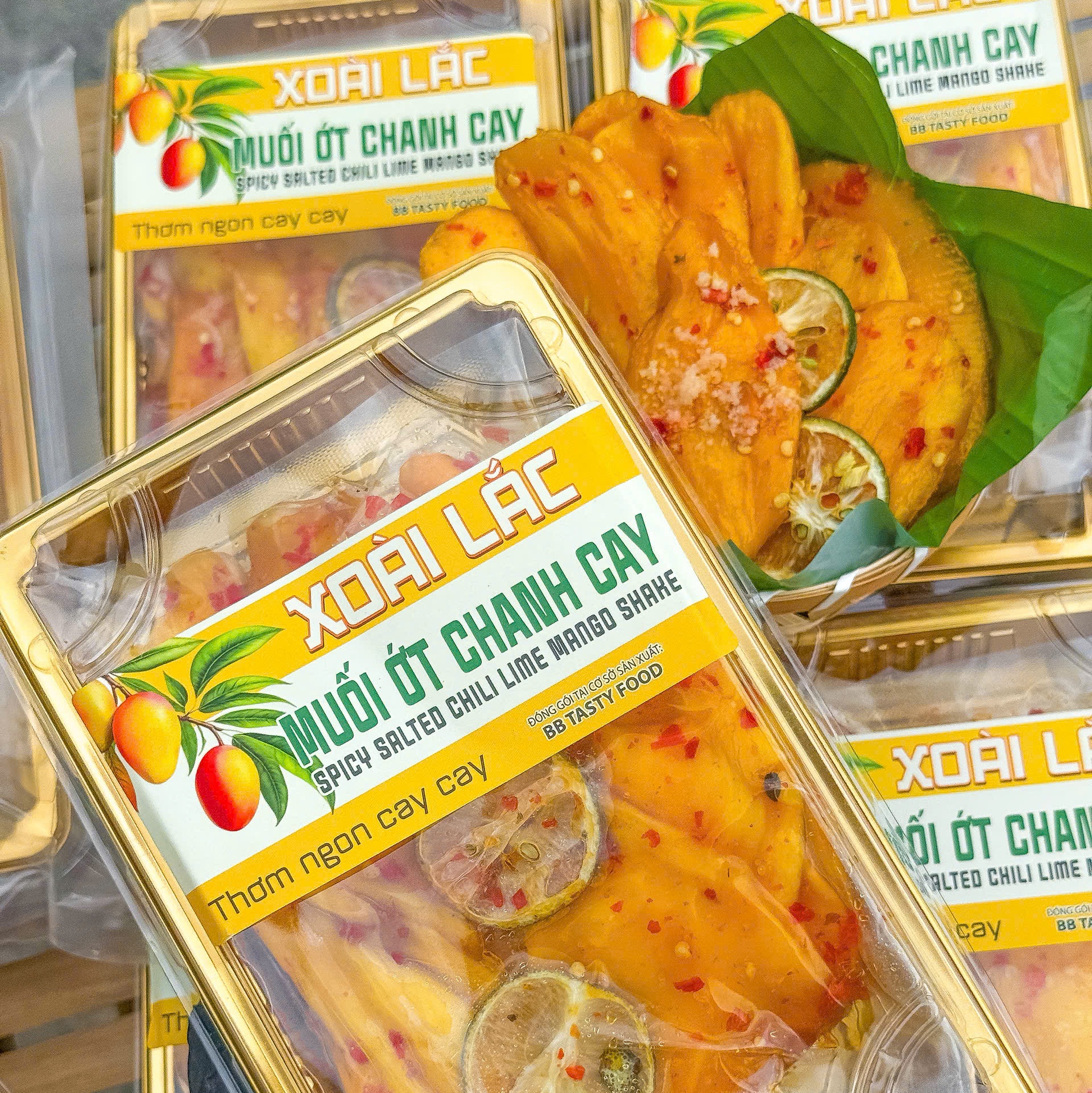 Xoài Lắc Muối Ớt Chanh Cay Mặn Ngọt, Chua Chua, Giòn Giòn Siêu Ngon 400gr