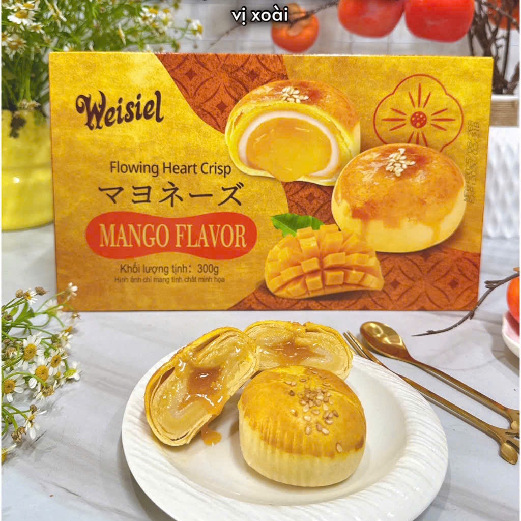 Bánh Trung Thu Trứng muối Chảy WEISIEL Đài Loan Đủ Vị (Hộp 6 Cái)