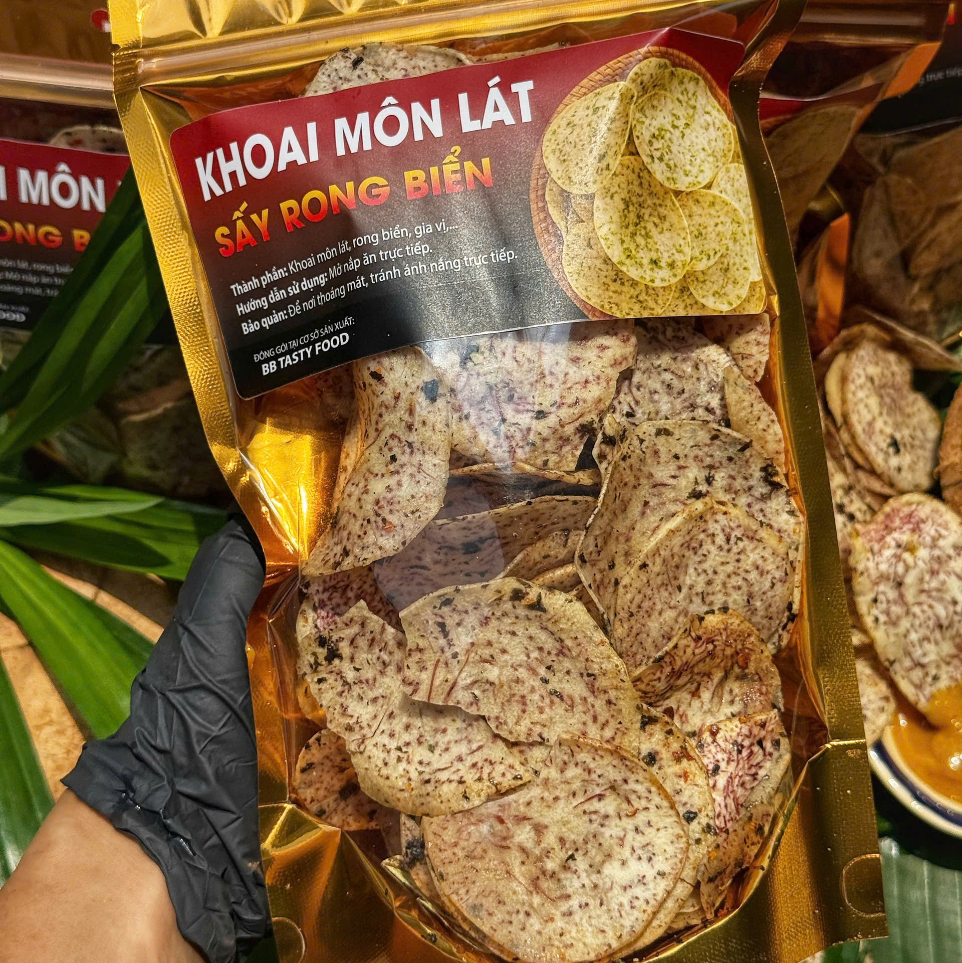 Khoai Môn Lát Sấy Rong Biển Sốt Mắm Sệt - Đậm Đà Khó Cưỡng 200gr