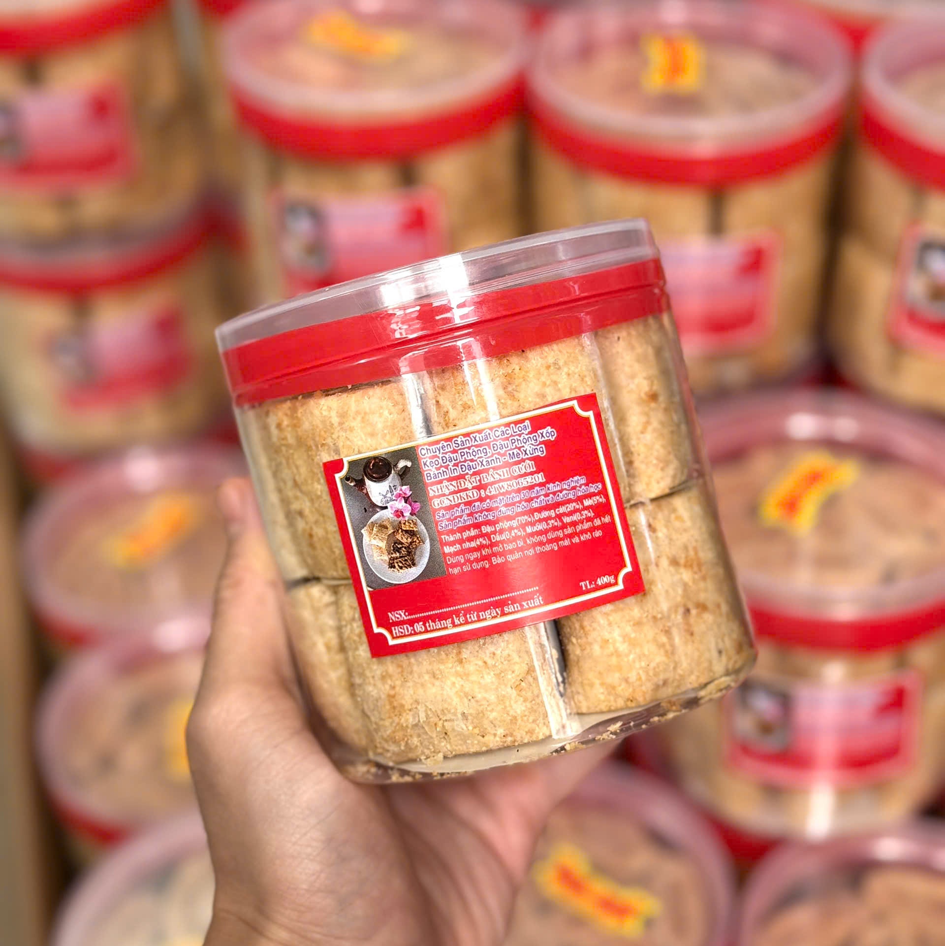 Kẹo Đậu Phộng Giòn Xốp, Béo Bùi, Ngọt Ngào Chuẩn Vị Truyền Thống 400gr