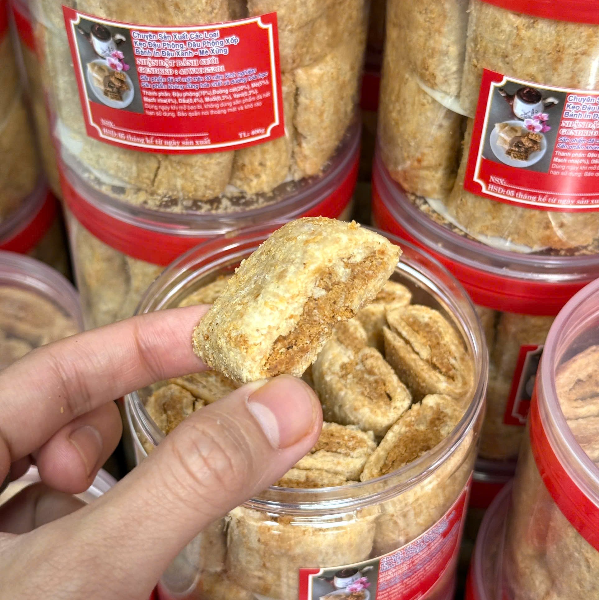 Kẹo Đậu Phộng Giòn Xốp, Béo Bùi, Ngọt Ngào Chuẩn Vị Truyền Thống 400gr