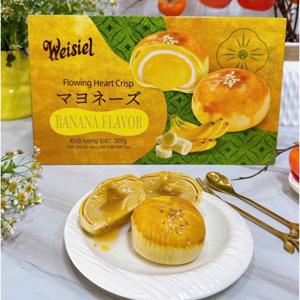 Bánh Trung Thu Trứng muối Chảy WEISIEL Đài Loan Đủ Vị (Hộp 6 Cái)