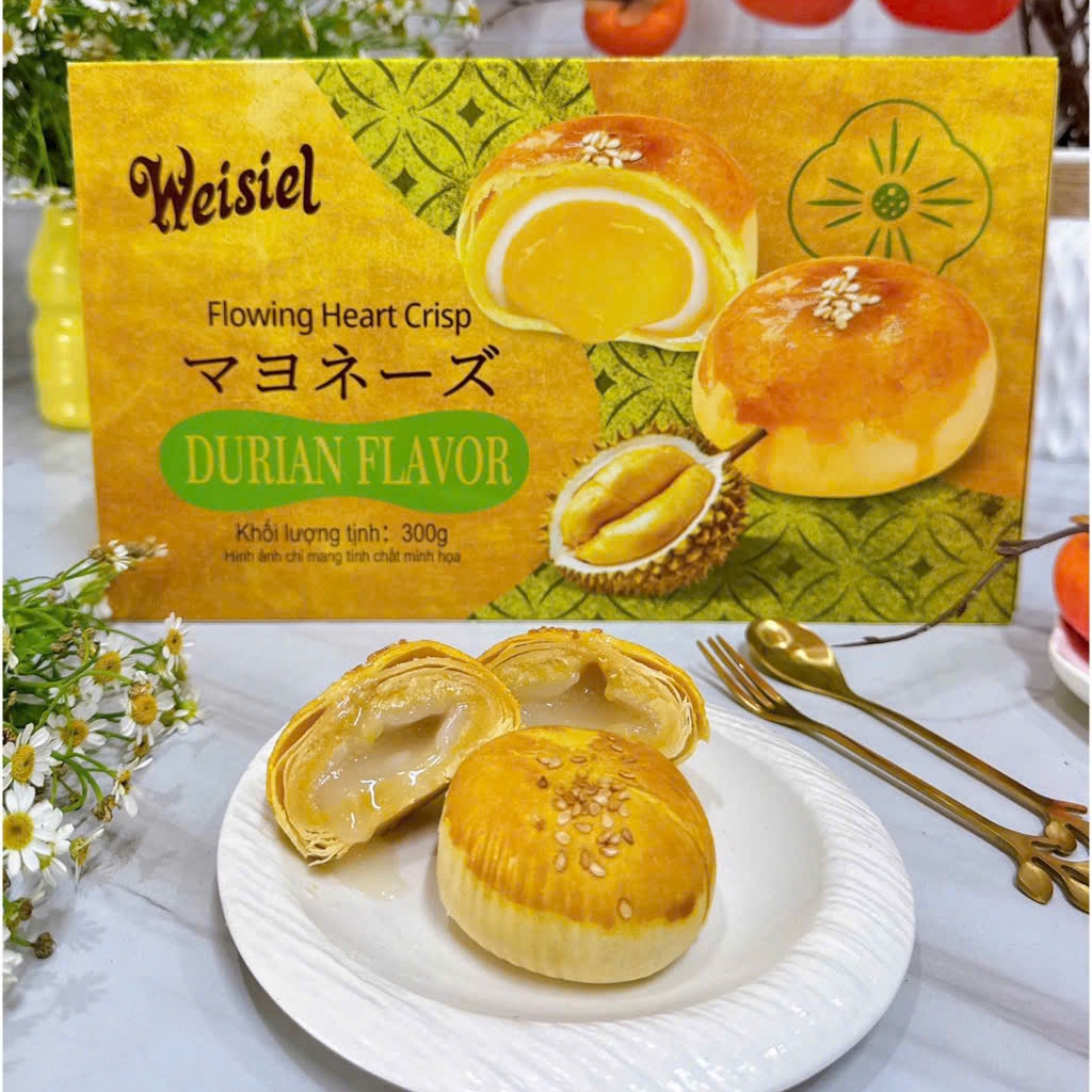 Bánh Trung Thu Trứng muối Chảy WEISIEL Đài Loan Đủ Vị (Hộp 6 Cái)