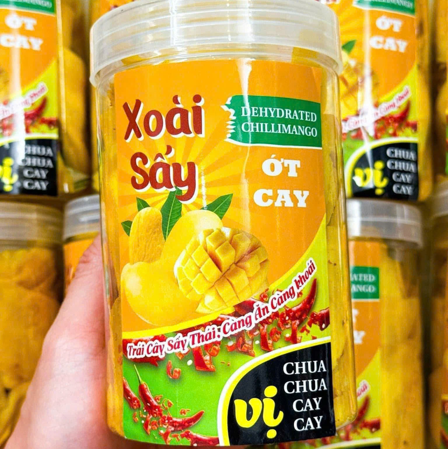 Xoài Sấy Dẻo Muối Ớt Chua Cay Mặn Ngọt Api Food ( Hàng Xuất Khẩu )