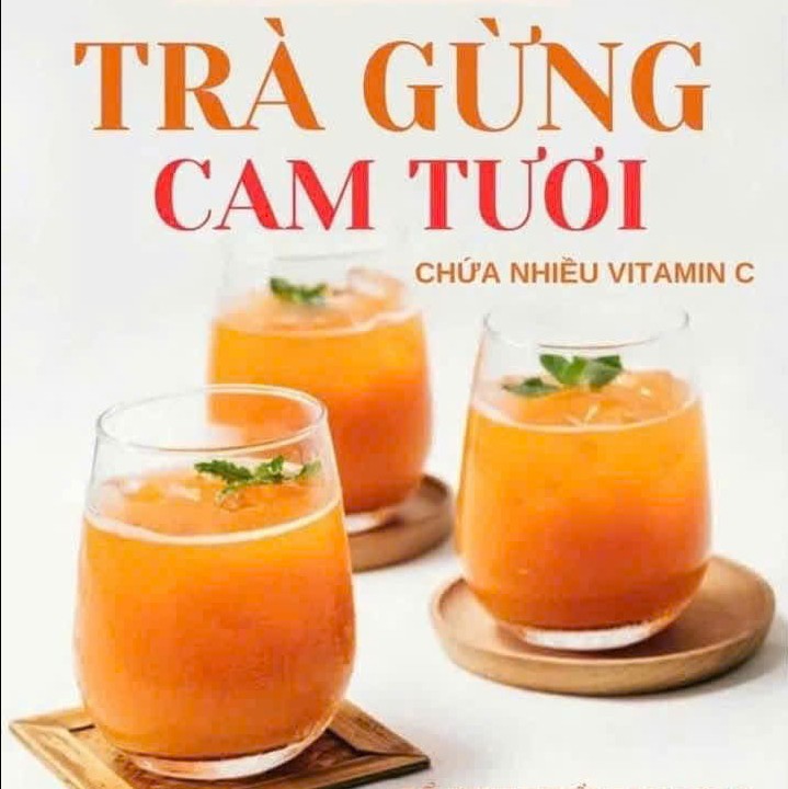 Bột Trà Gừng Cam Tươi, Ấm Nóng, Thanh Mát, Tỉnh Táo Mỗi Ngày 500gr