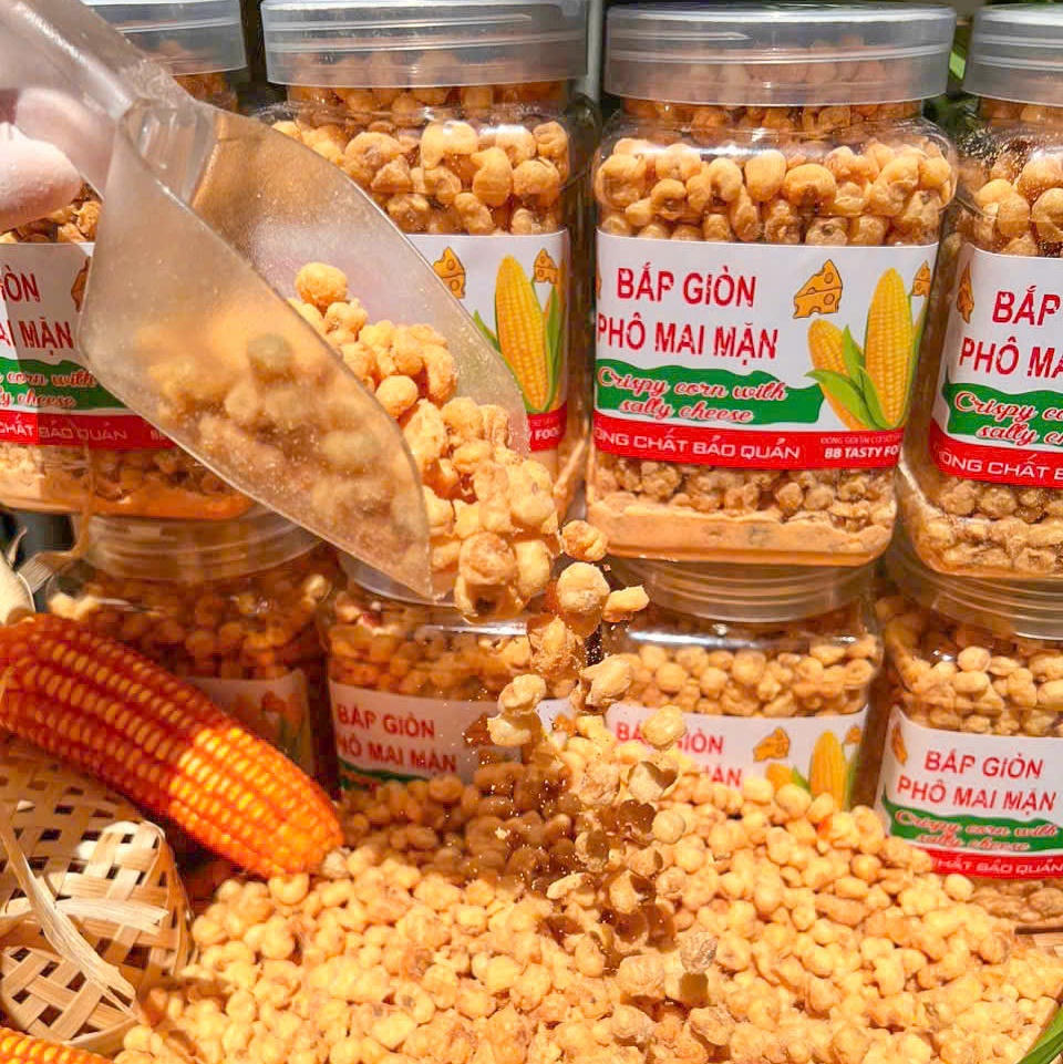Bắp Giòn Phô Mai Mặn, Càng ăn càng mê 500gr