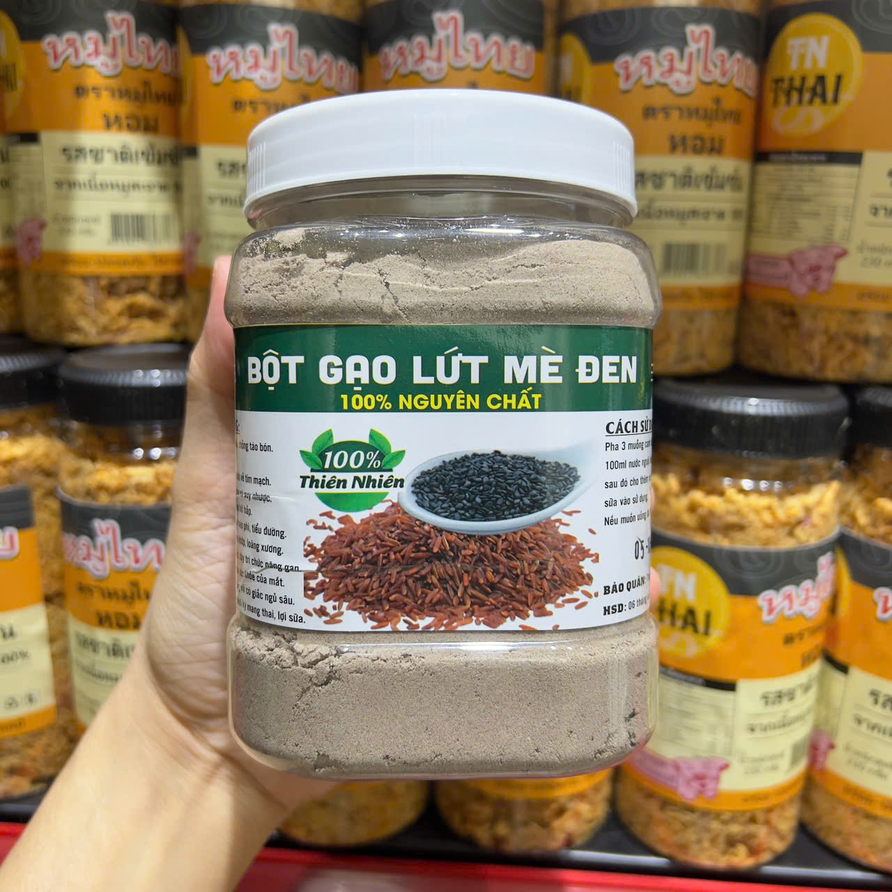 Bột Gạo Lức Mè Đen 500gr - Dinh Dưỡng Thuần Tự Nhiên, Khỏe Từ Bên Trong