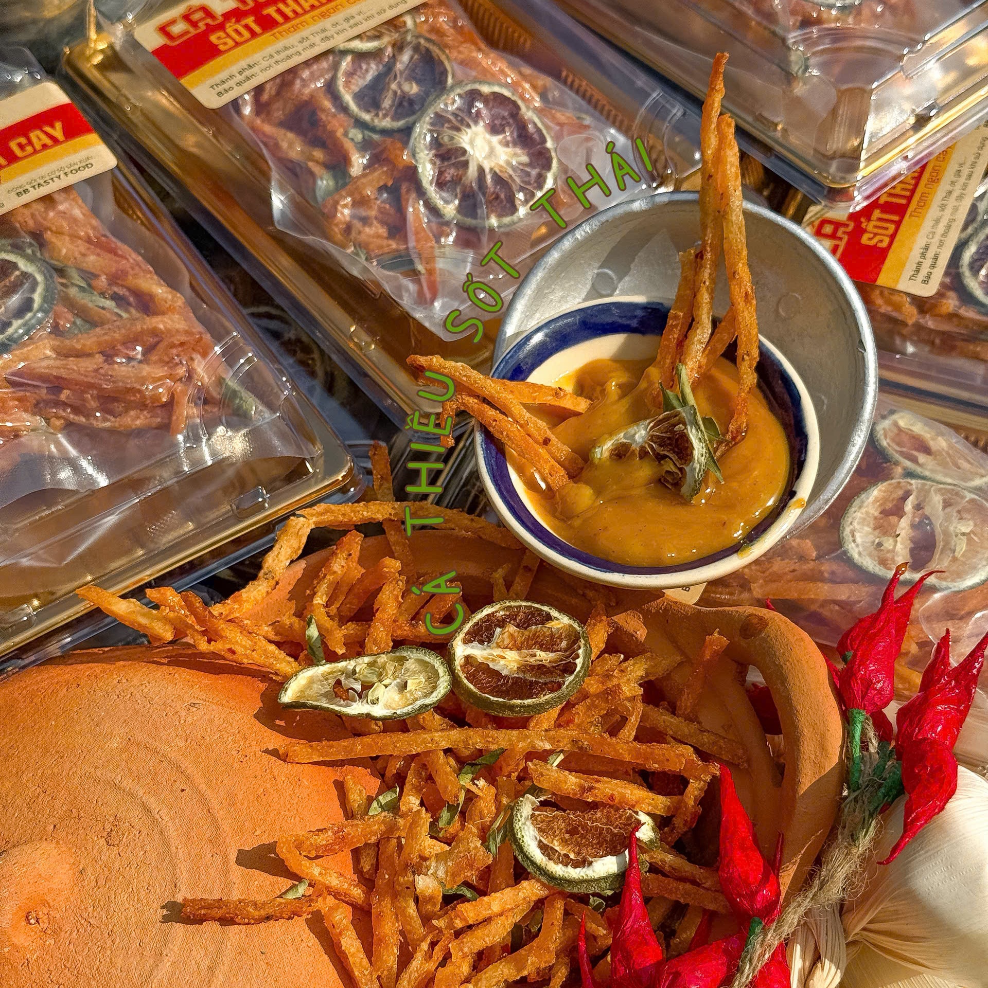 Khô Cá Thiều Que Sốt Thái Chua Cay 250gr – Đậm Vị Thái, Dai Thơm Hết Sảy, Ăn Là Ghiền!