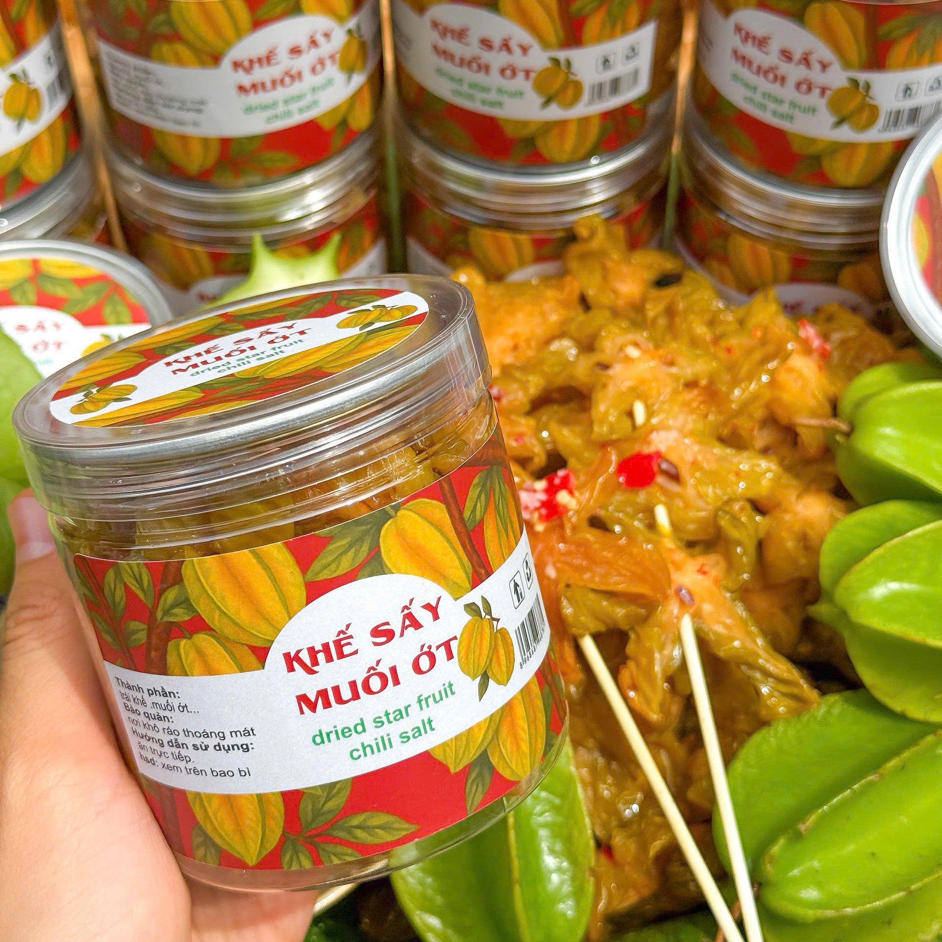 Khế Sấy Muối Ớt 250gr - Chua Cay Mặn Ngọt, Càng Ăn Càng Ghiền