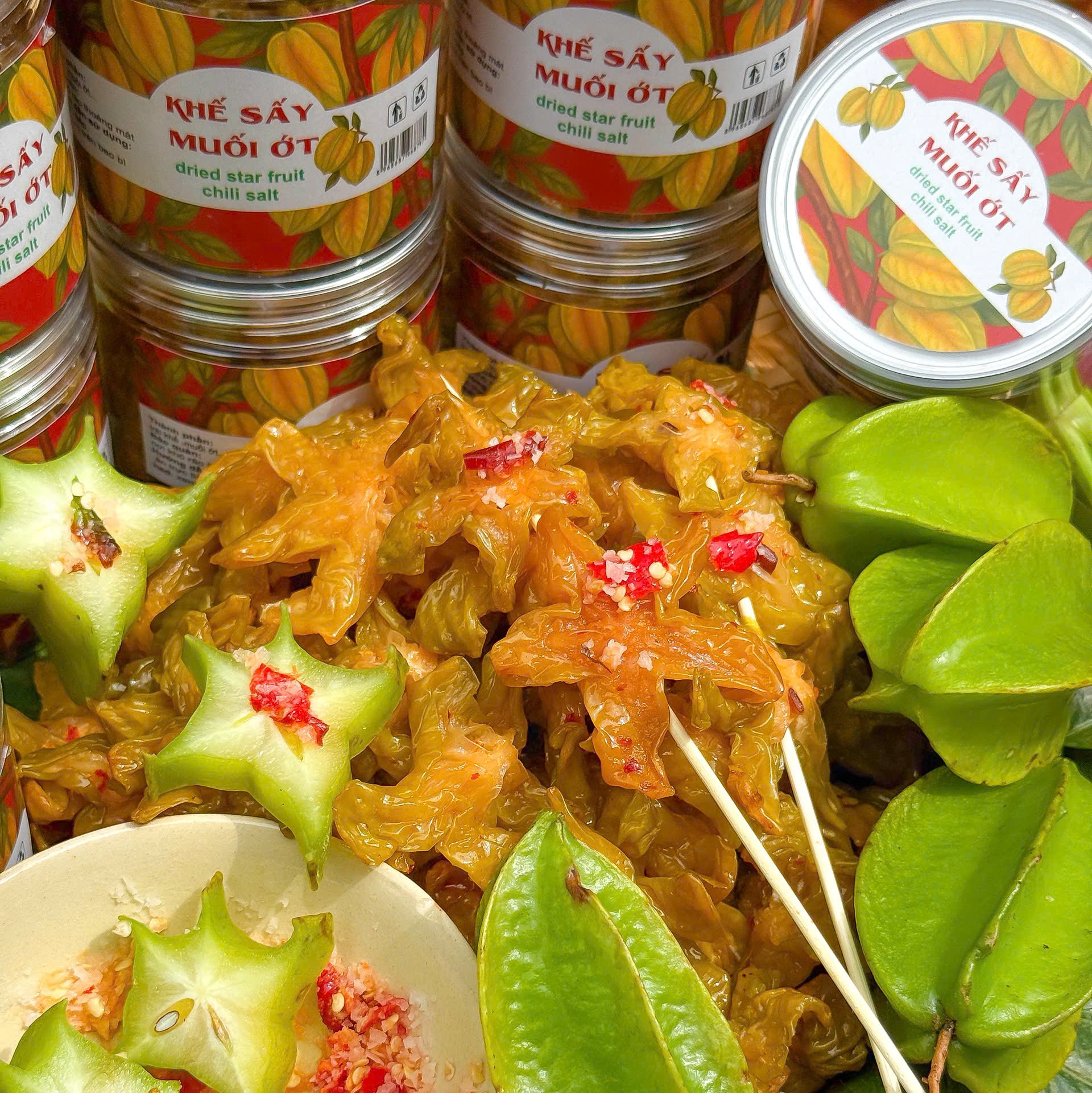 Khế Sấy Muối Ớt 250gr - Chua Cay Mặn Ngọt, Càng Ăn Càng Ghiền