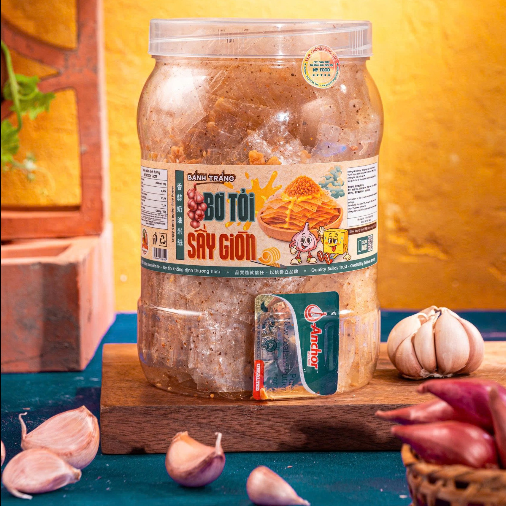 Bánh tráng Bơ Tỏi Sấy Giòn - Thơm Lừng Giòn Tan, Ăn Là Ghiền