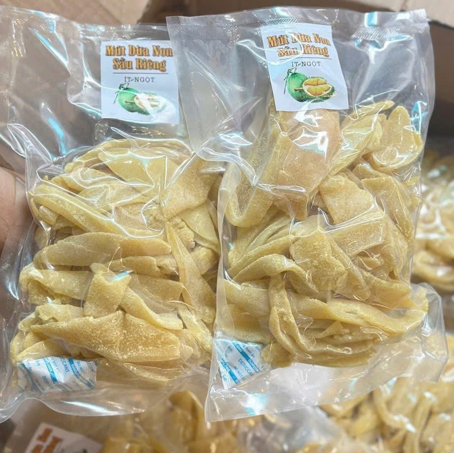 Mứt Dừa Sầu Riêng 500gr - Thơm Ngon Nứt Mũi, Béo Ngậy Vị Dừa, Đậm Đà Vị Sầu