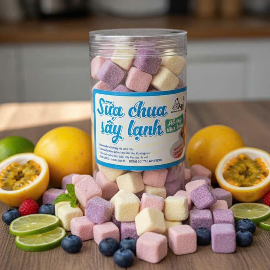 Sữa Chua Sấy Thăng Hoa Mix Vị Hoa Quả Thơm Ngon 200gr