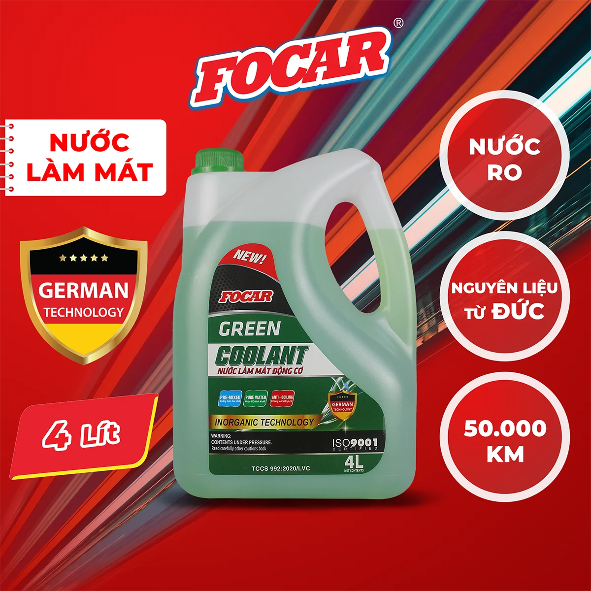 Nước làm mát tiêu chuẩn màu xanh lá Green Coolant FC992