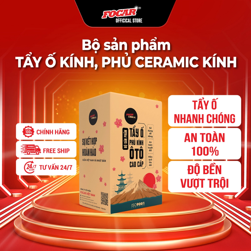 Dung dịch tẩy ố, phủ ceramic kính FOCAR & TRILL 100ml