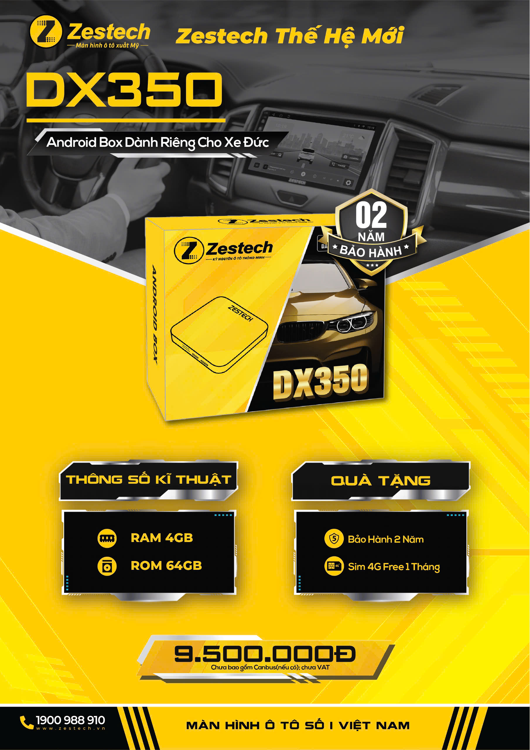 Android BOX DX350, hệ điều hành Android 10 , Ram 4GB, Rom 64GB