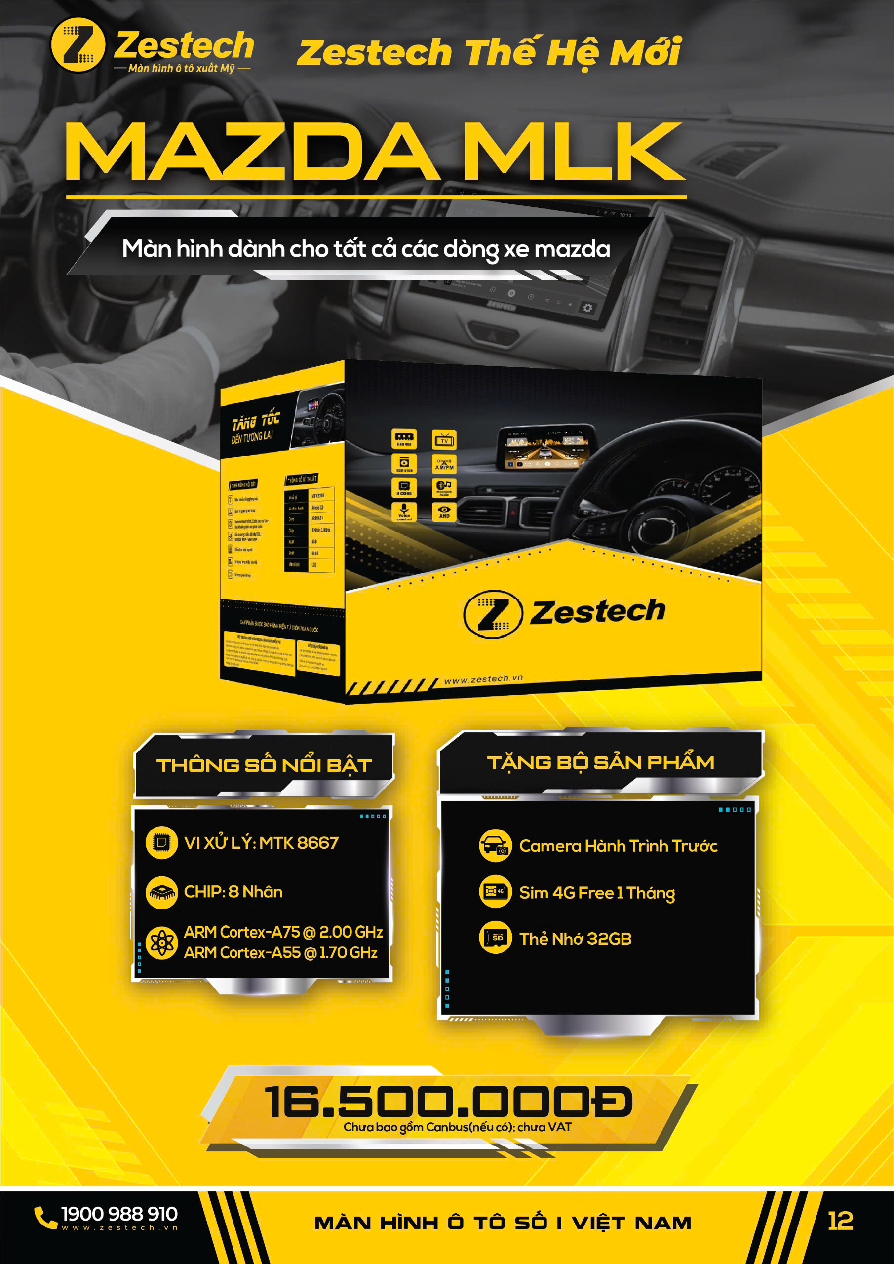 Màn hình ô tô android Mazda MLK