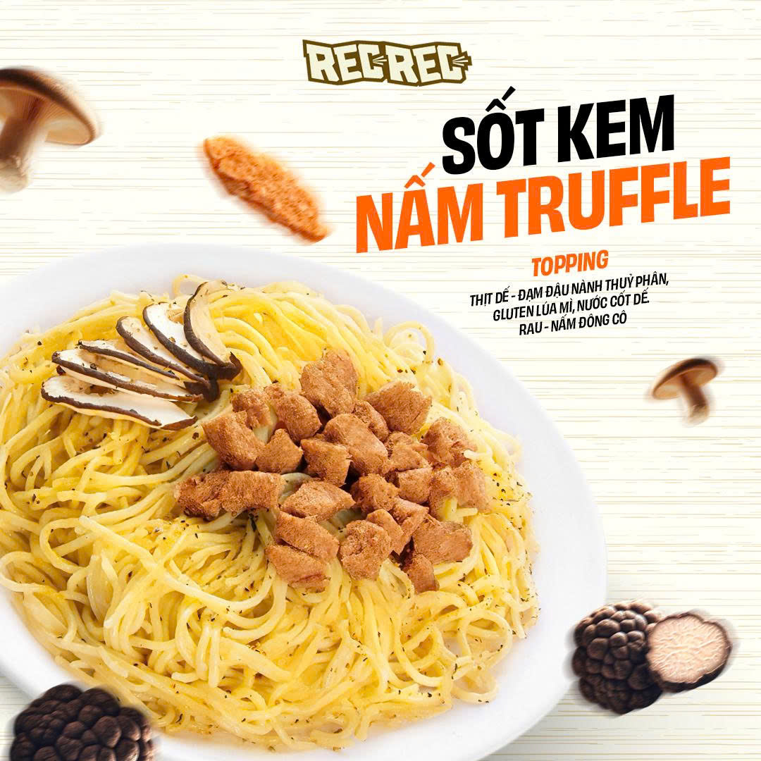 Mì Đạm Dế REC REC - Vị Sốt Kem Nấm Truffle
