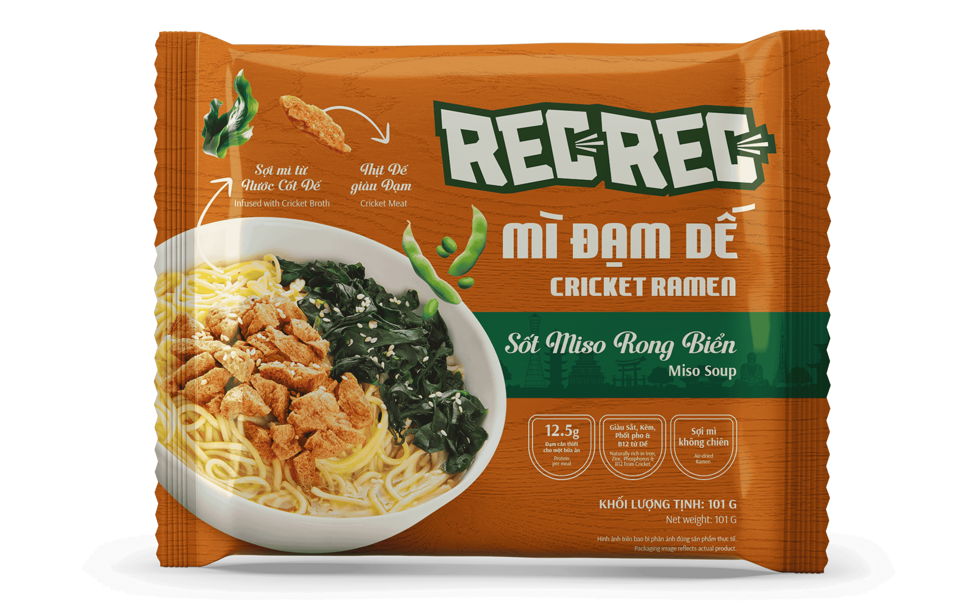 Mì Đạm Dế REC REC - Vị Sốt Miso Rong Biển