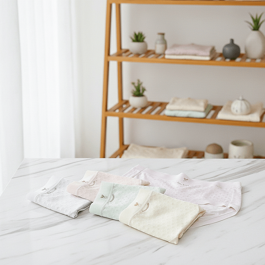Quần lót nữ QB cotton thoáng khí co giãn 4 chiều phối họa tiết đáng yêu 16E