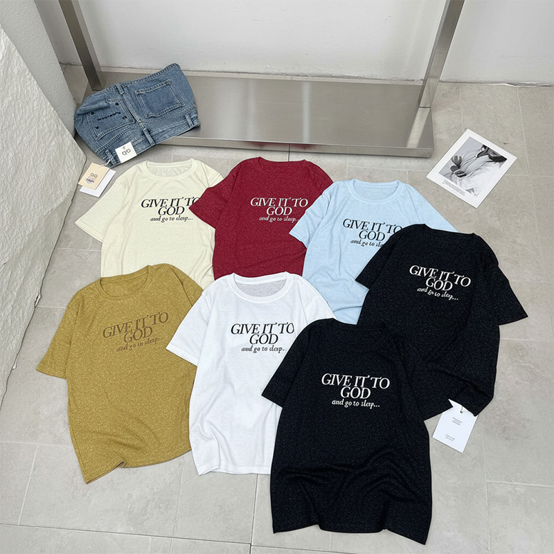 Áo phông QB nữ chữ GIVE IT TO GOD form rộng phong cách tối giản trẻ trung năng động thời trang B8