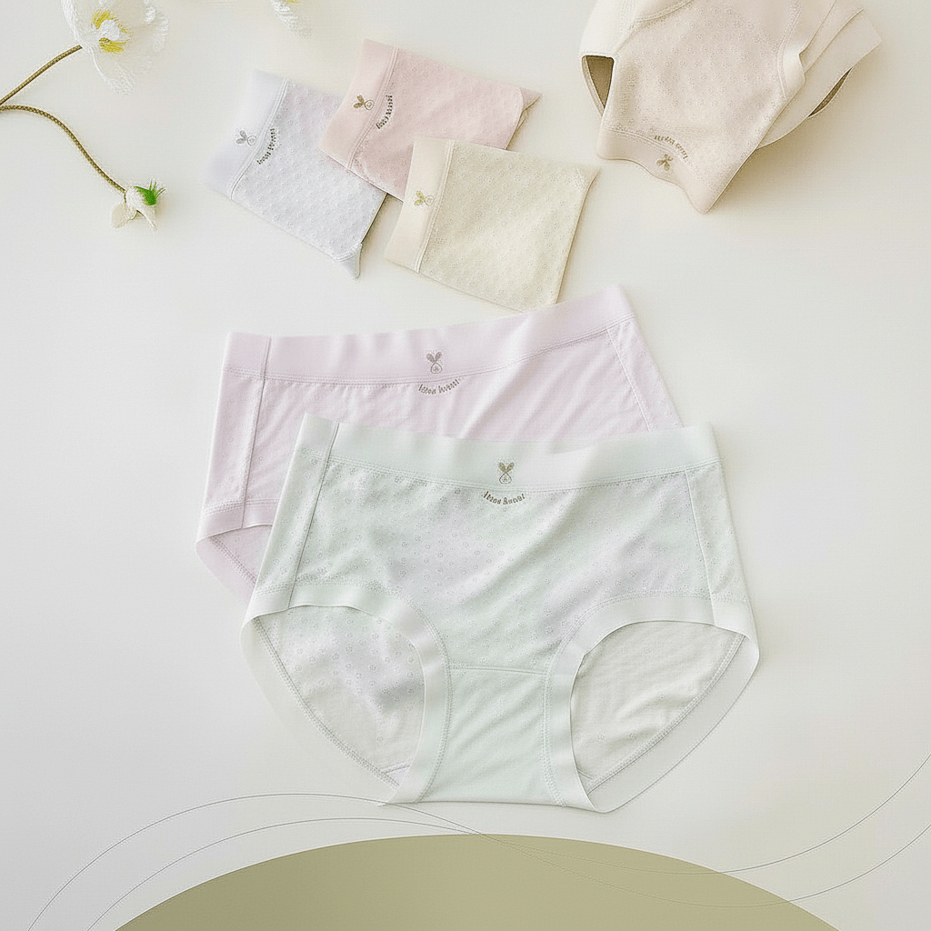 Quần lót nữ QB cotton thoáng khí co giãn 4 chiều phối họa tiết đáng yêu 16E