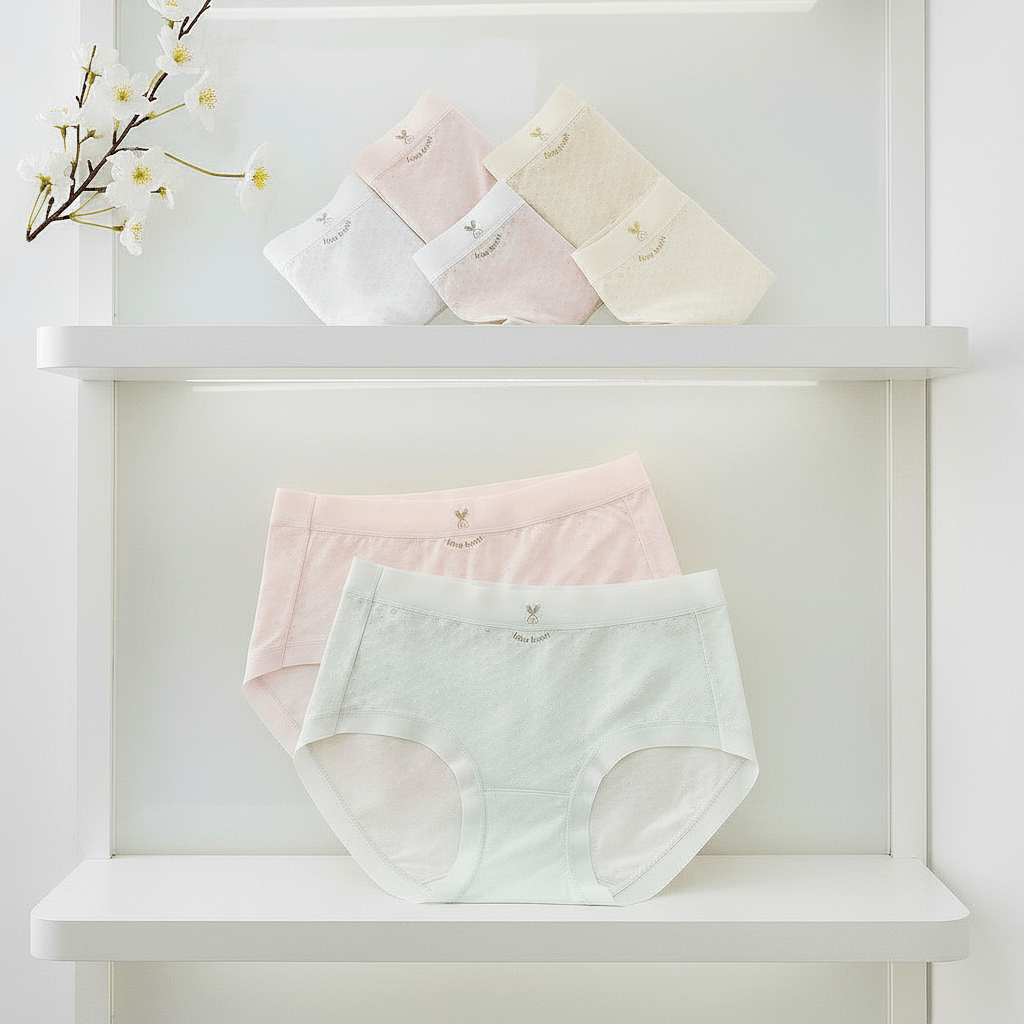 Quần lót nữ QB cotton thoáng khí co giãn 4 chiều phối họa tiết đáng yêu 16E