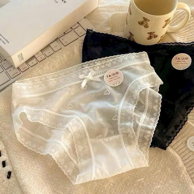 Quần lót nữ QB ren họa tiết nơ nhỏ nữ tính 16E