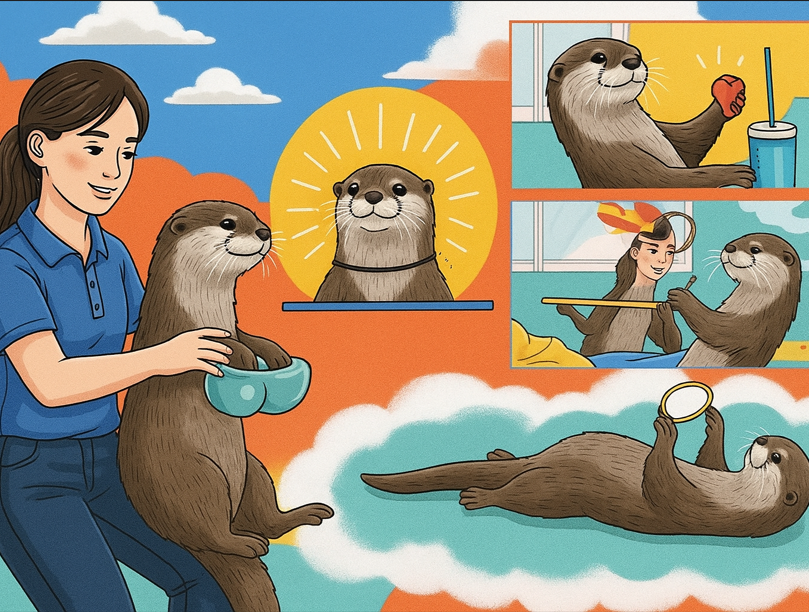 Con rái cá thú cưng biết giải cứu đồng loại