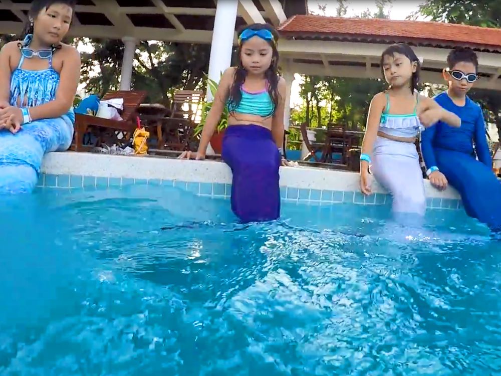 Buổi thi cấp bằng người cá Tiun tại Vũng Tàu