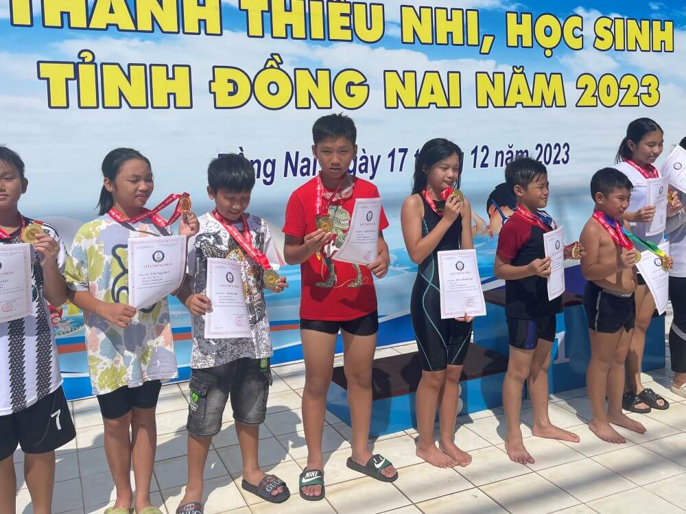 CLB Bơi Lội Của Tiun Gom Huy Chương Vàng Giải Bơi Cứu Đuối Thanh Thiếu Nhi Học Sinh Tỉnh Đồng Nai 2023