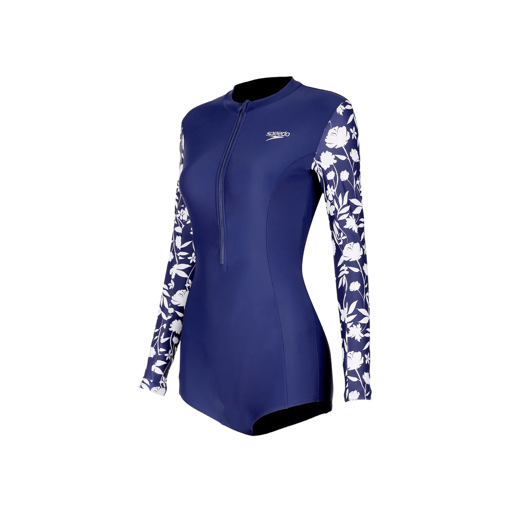 Đồ bơi nữ một mảnh áo dài tay rashguard Speedo Wrapback