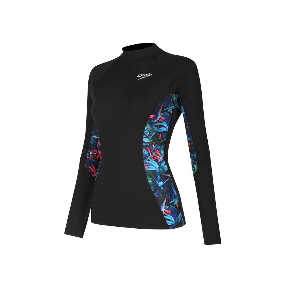 Áo bơi nữ tay dài rashguard Speedo Blackpink
