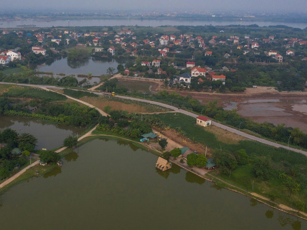 Căn nhà nổi cho thành viên nhìn từ trên cao