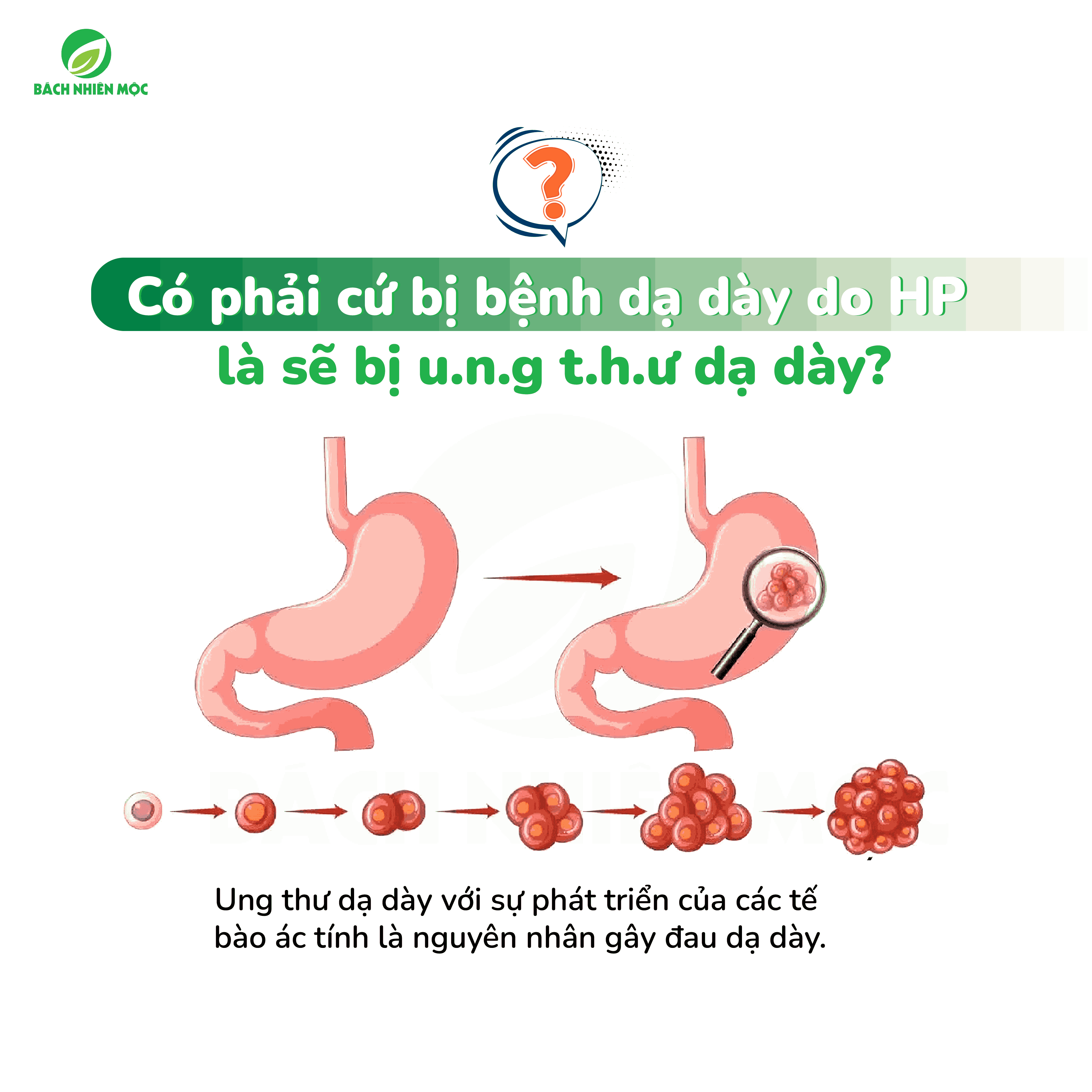 Có phải cứ bị bệnh dạ dày do HP là sẽ bị ung thư dạ dày?