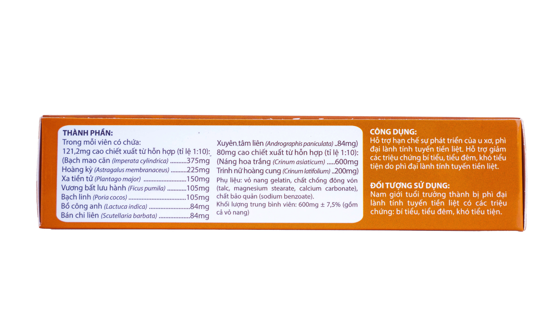 TPBVSK Tiền Liệt Tuyến Bách Nhiên Mộc