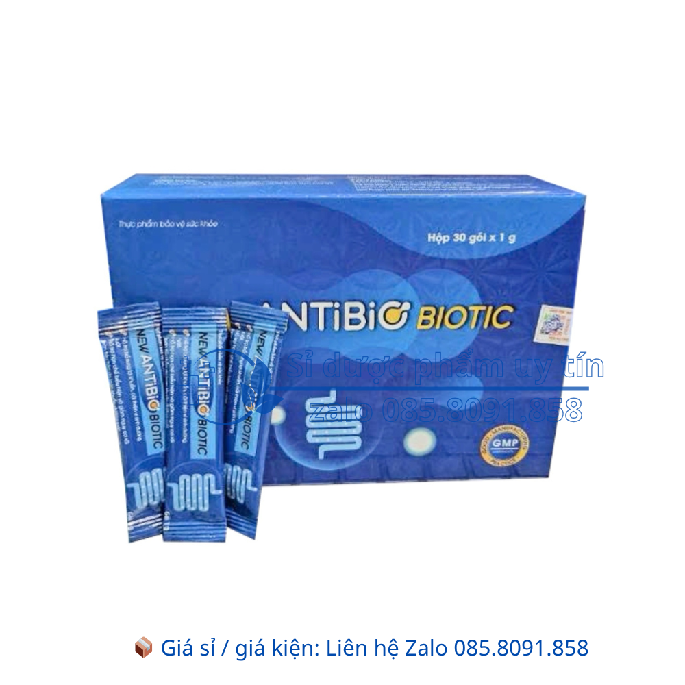 Men vi sinh New Antibio Biotic giúp bổ sung lợi khuẩn, giúp cải thiện hệ vi sinh đường ruột hộp 30 gói